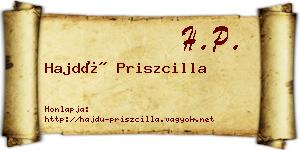 Hajdú Priszcilla névjegykártya